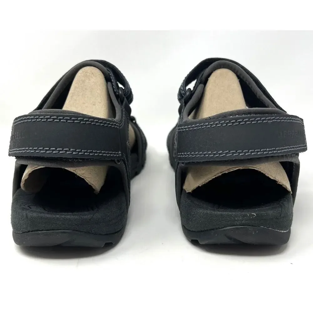 Merrell Mens Sandspur Oak Sandal 12 Black Granite Gray Rugged Adjustable Straps